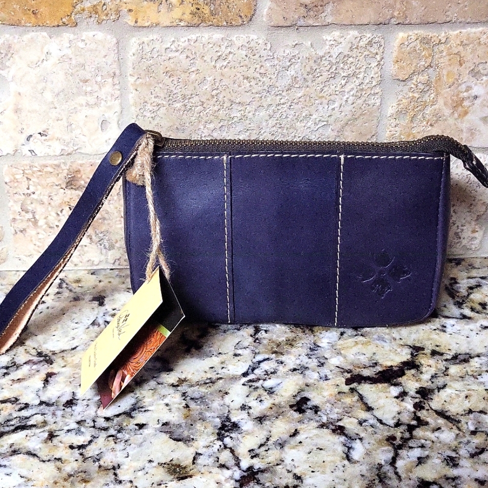 Patricia Nash Navy Blue Franca Wristlet